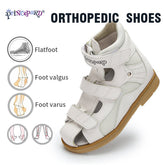 Princepard Summer Kids Orthopedic Sandals Boys Girls Genuine Leather Footwear Toddler Walking Correcting Shoes with Arch Support - Princepard